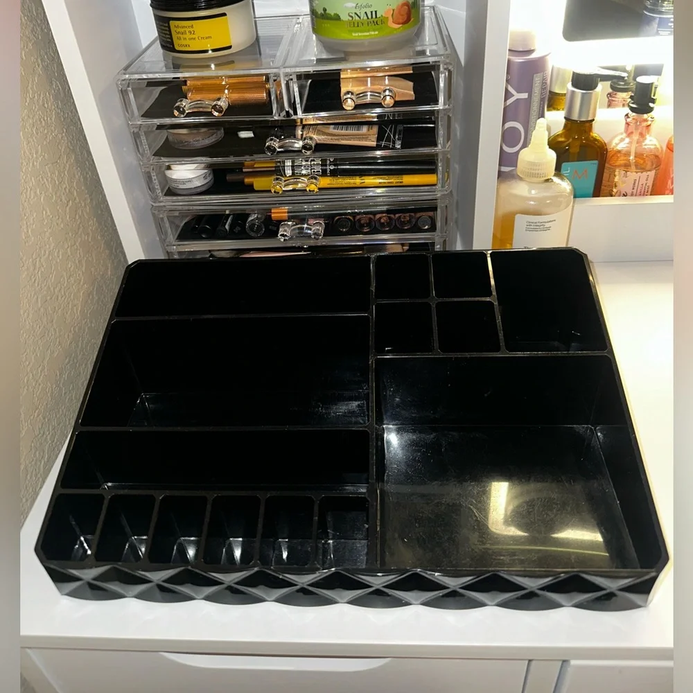 Black Makeup Organizer.